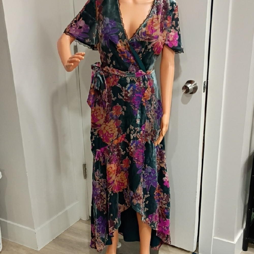 Vibrant Floral High Low Dress